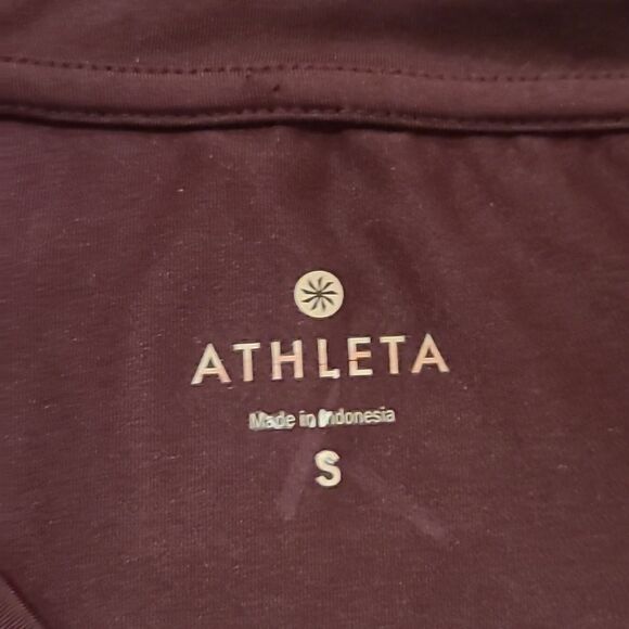 Athleta womens plum polyester stretch wrap short-sleeved dress size small - Picture 3 of 6